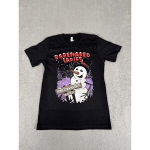 Barenaked Ladies Shirt Mens Medium Black Hometown Holidays 2022 Tour Snowman Tee